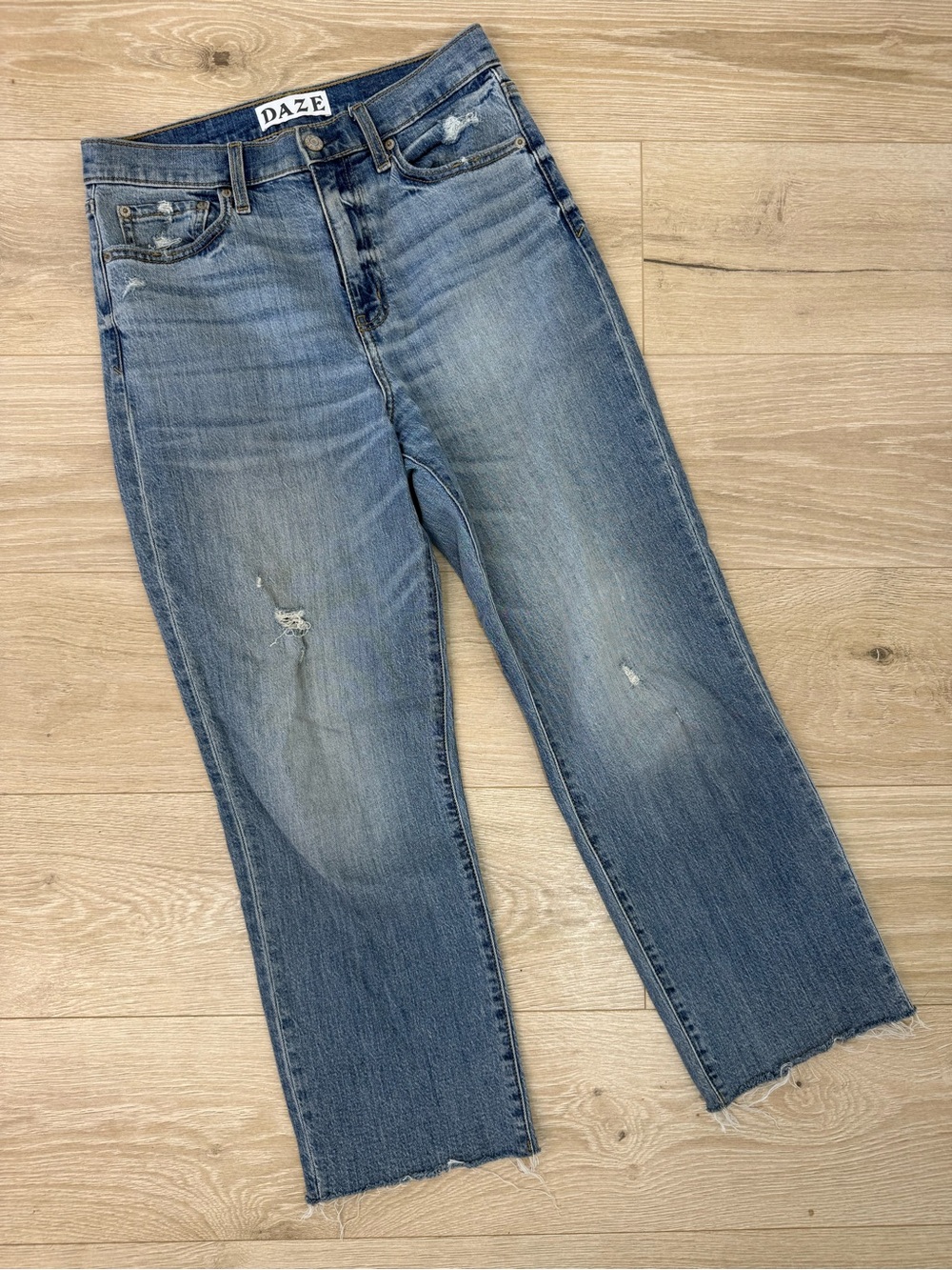 Daze Marina Vintage Sundaze High Rise Straight Crop Jeans